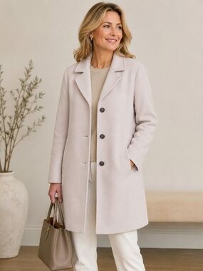 Barbara Lebek Wool Cashmere Coat Italy Fabric Women's US 12 UK 16